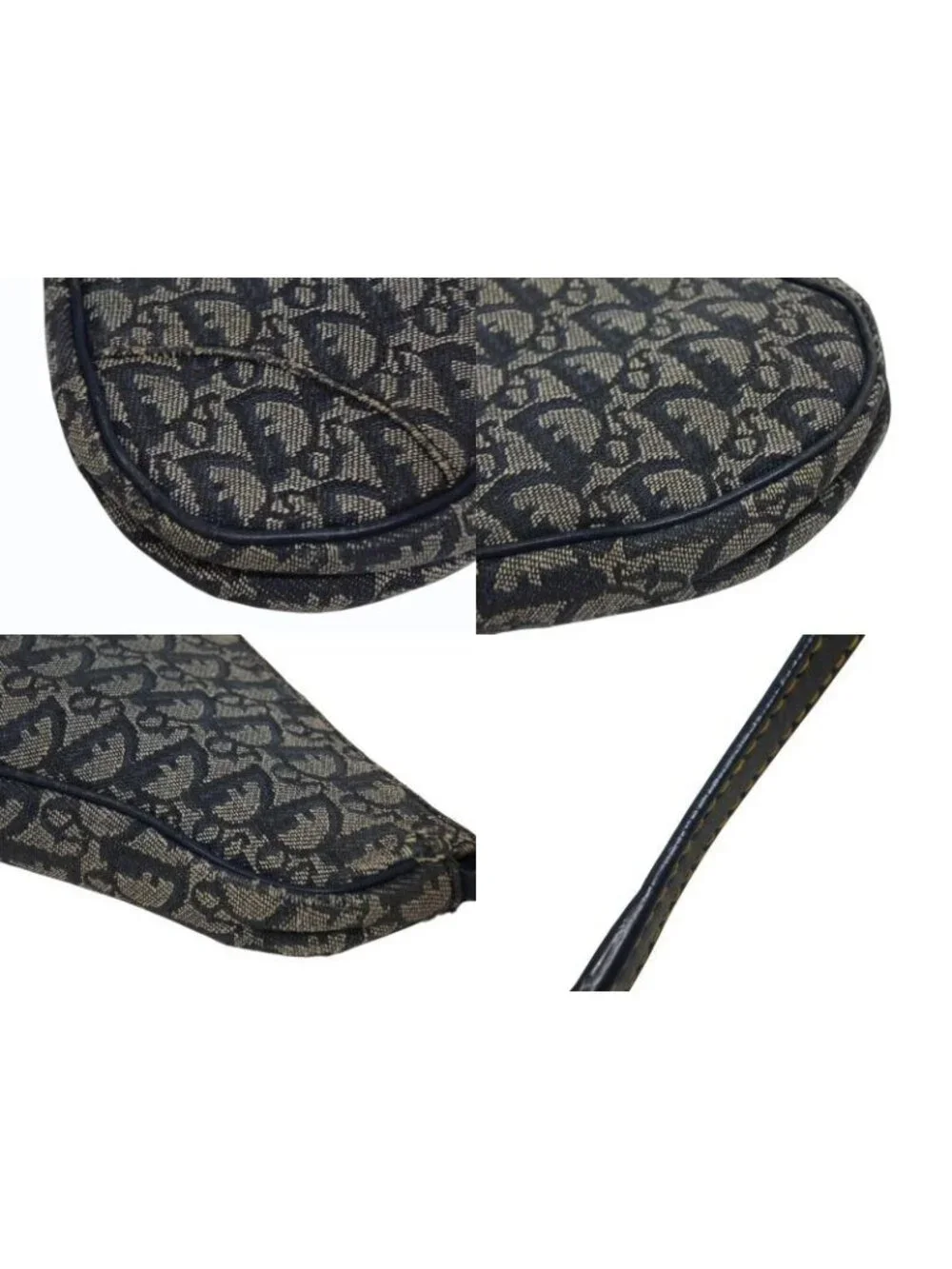 Dior Saddle Pouch MC Navy Trotter Pattern Galliano
